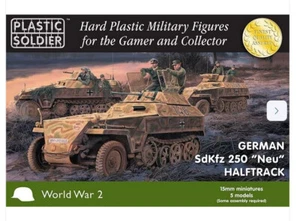 WW2V15015 -15mm Alemán Sdkfz 250 "Nuevo" Media pista SOLDADO DE PLÁSTICO 1/100 WW2 - Imagen 1 de 2