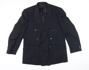 Pierre Cardin Mens Black Wool Jacket Blazer Size 42 Regular - Picture 1 of 10