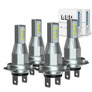 H7 H7 LED Headlights Bulbs 10000K High Low Beam Kit Combo Super White Bright - Picture 1 of 7