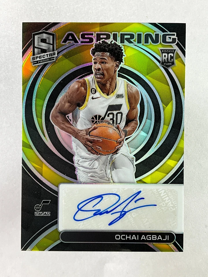 2022-23 Panini Spectra Aspiring Auto /99 Ochai Agbaji #AA-OCA Rookie RC - Image 1 of 2