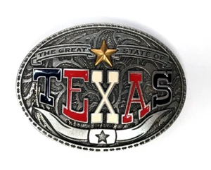 "THE GREAT STATE OF TEXAS" Belt Buckle, 1999, 4" x 3", Metal, EJC, Never Worn - Picture 1 of 2