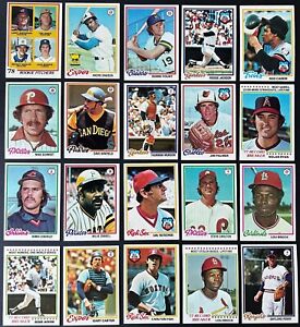 (20) 1978 Topps Baseball Star/RC Lot *Morris RC, Dawson, Yount, Schmidt, Ryan +
