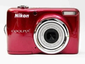 Nikon Coolpix L23 10.1MP Point & Shoot Digital Camera Red Excellent from Japan - Picture 1 of 4