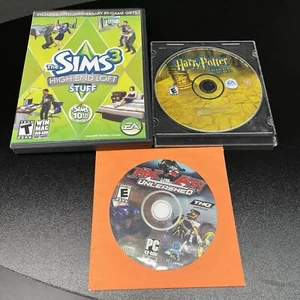 PC Game Bundle Of 3 Sims 3, Harry Potter And The Chamber Of Secrets, MX Vs ATV - Picture 1 of 2