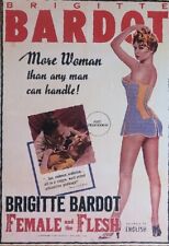 Brigitte Bardot in "Female and the Flesh" (1955) Pulp movie on canvas. 24" x 18"