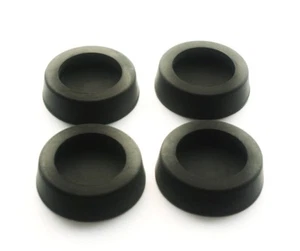 4x Gummifüße schwarz PC Gehäuse Gummi-Füße rund 32mm Klebe-Füsse selbstklebend - Photo 1/1
