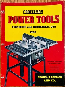 Vintage Sears Craftsman 1952 Power Tools Catalog, 49 pages - Picture 1 of 9