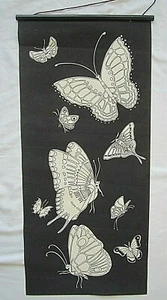 Tri Chem Panel Butterfly Butterflies Suede / Velvet Wall Hanging to Paint 8667 - Picture 1 of 3