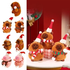 Scarf Cap Keychain Pendant Plush Fluffty Animal Doll Birthday Gift - Picture 1 of 17