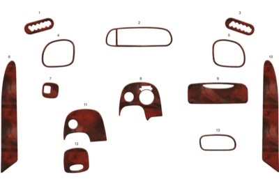 Kit de molduras de tablero de aspecto de madera para Chevrolet Corvette 1997-2005 panel interior automático Foto 1 de 4