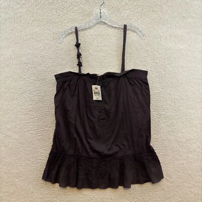 NEW NWT DEADSTOCK Y2K Vintage Camisole Top Large Brown Fairy Grunge Whimsigoth - Image 1 of 4