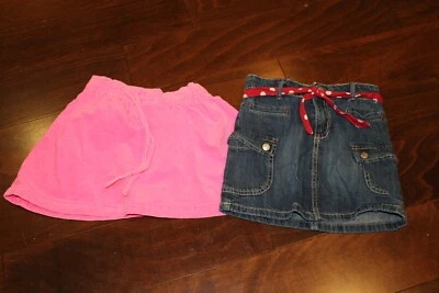Lot 2 Pcs: Girl Size 6 Skort by Carter's Denim and Corduroy Pink Skirt - Image 1 of 4