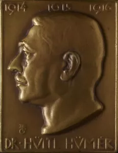 Targa in bronzo 1916 medaglia commemorativa per il dottor H. Humer - Foto 1 di 2