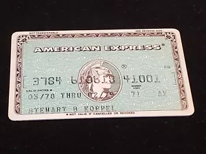 American Express Credit Card ~ exp 1979 ~ cb94 - Picture 1 of 2