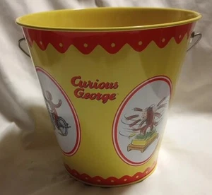 Curious George Schylling Tin Pail Sand Bucket Mint Condition - Picture 1 of 18