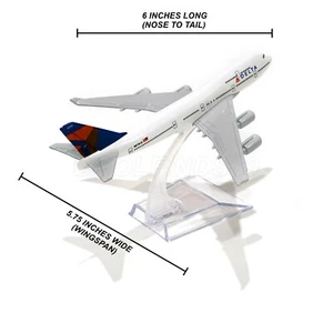 Delta Airlines Die-Fundido Avión Comercial Boeing B747 Kit HPM16-103 con Soporte - Imagen 1 de 5