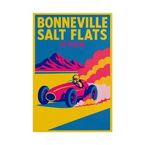 Bonneville Salt Flats Rolled Posters Souvenir Travel Utah Racing - Picture 1 of 17