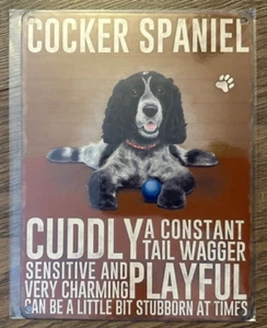 Cocker Spaniel Dog Metal Sign 20x15cm Man Cave Pet Animal Garden - Picture 1 of 2
