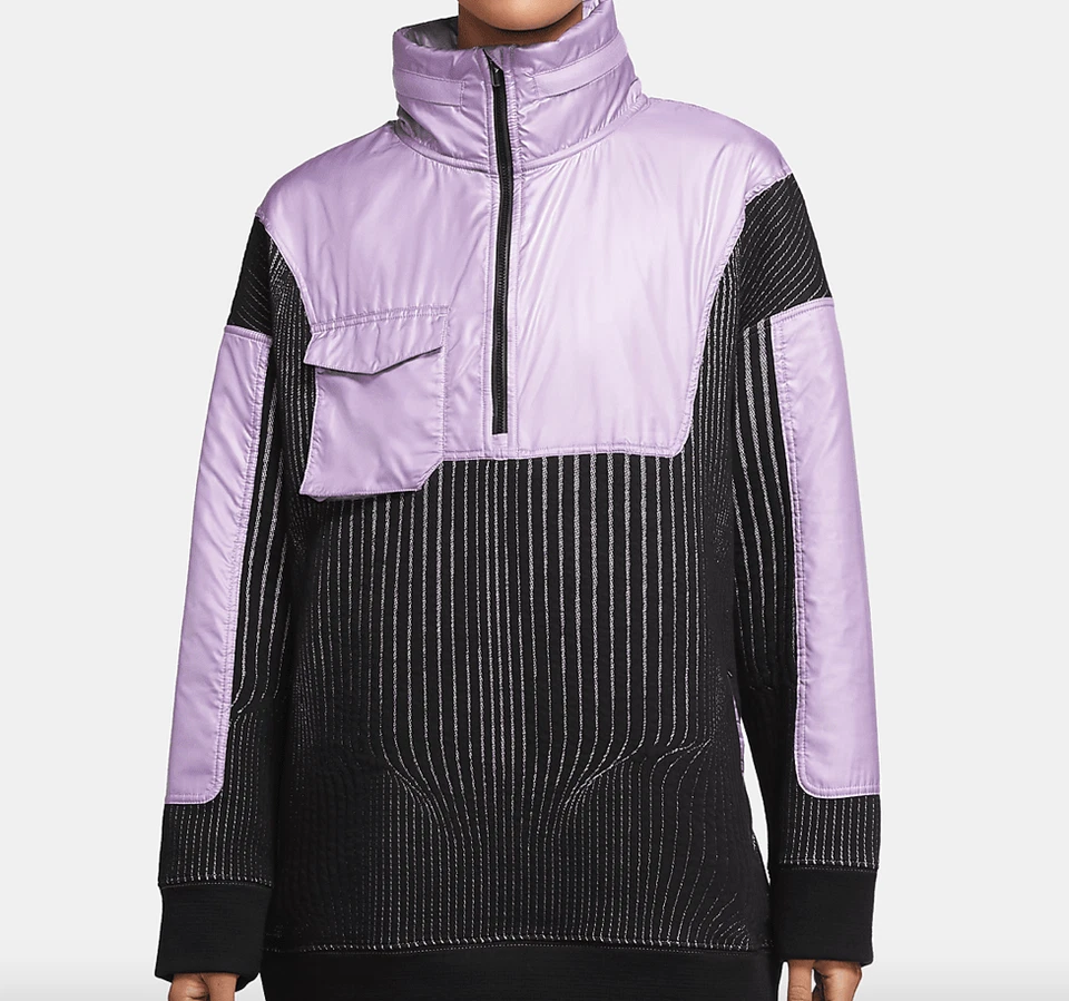 Nike Womens City Ready 1/4 Zip Training Jacket Size Medium Cv0303 589 Purple