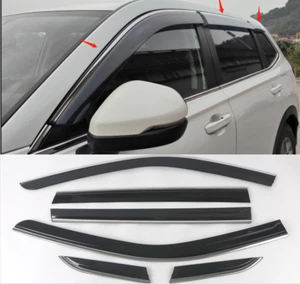 6x For Honda CR-V 2023-2024 Window Visors Sun Rain Guard Deflector W/Chrome Trim - Picture 1 of 4