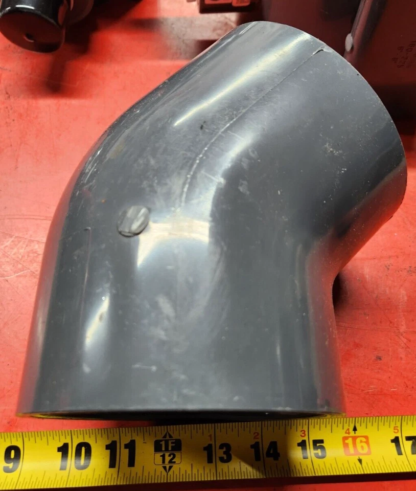 PVC80L454 4" SCH 80 PVC 45 DEG ELBOW