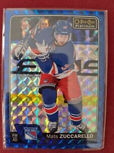 Mats Zuccarello /99 ROYAL BLUE CUBES 2016-17 O-Pee-Chee Platinum #121 Rangers