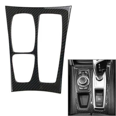 Carbon Fiber Gear Shift Box Panel Trim For BMW E70 X5 E71 X6 2008-2014 RHD UK - image 1 of 4