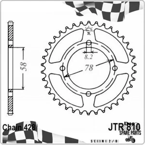 CORONA PER TRASMISSIONE MOTO JT 810 Z38 JTR810.38 38 DENTI ACCIAIO PASSO 428 - Foto 1 di 4