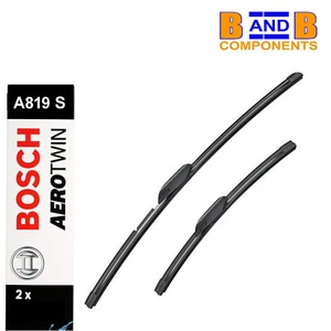 JUEGO ESCOBILLAS LIMPIAPARABRISAS BOSCH A819S AEROTWIN BMW SERIE 1 F40 DELANTERO A1949 - Imagen 1 de 7