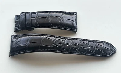 Chopard Genuine Black Leather Watch Strap 20mm couse main From Japan#415A - image 1 of 2