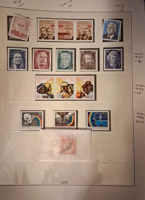 Germany DDR Mint Never Hinged Stamps on Album Page From Huge Stamp Collection  - Image 1 of 4