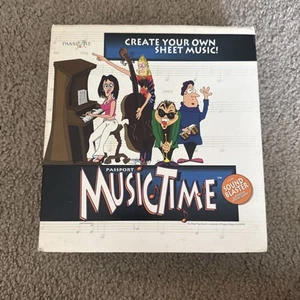 Vintage Windows Passport Music Time Floppy Disc Computer Software With Box - Picture 1 of 8