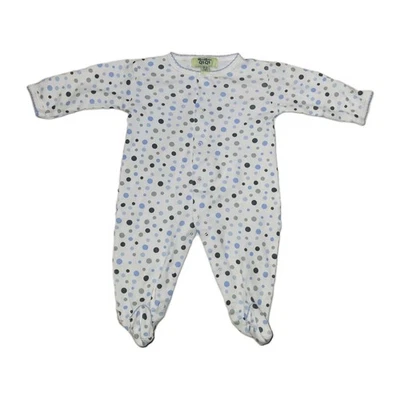 Kissy Kissy Qt Qt Blue & Gray Polka-dot Fooie Sleeper Lightweight 0-3 Month - Image 1 of 4