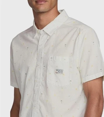 RVCA Men's Exotica Seersucker Short Sleeve Shirt Free Shipping NWT Large - Image 1 of 4