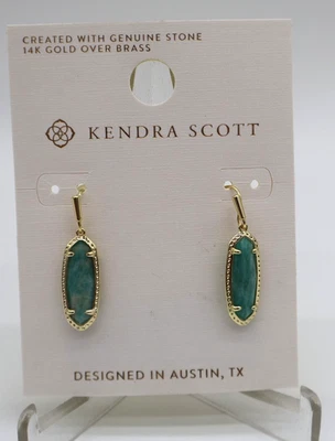 Kendra Scott Eva 14K Gold Over Brass Amazonite Drop Earrings Turquoise Magnesite - Image 1 of 4