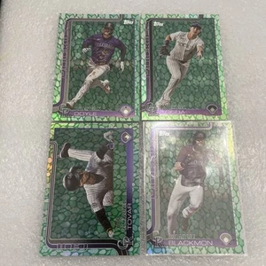 2025 Topps Series 1 Easter Holiday Green Foil Sp 4 Cards Rockies - Picture 1 of 1