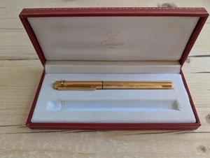 RARO Bolígrafo Vintage Must de Cartier Vendôme Trinity Chapado en Oro - Nuevo de Lote Antiguo - Imagen 1 de 14
