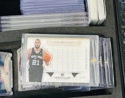 2013 IMMACULATE -TIM DUNCAN-IMMACULATE STANDARD ACETATE- /75🔥GAME WORN PATCH🔥 - Image 1 of 2