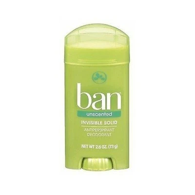 Ban Invisible Solid Protection Unscented Antiperspirant Deodorant 2.6 Oz 6 Pack - Image 1 of 4