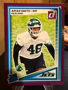 Panini Donruss 2025 púrpura prensa clasificación prueba novato Arian Smith - Imagen 1 de 2