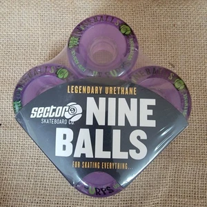 Sector 9 Nine Balls 61mm 78A NUEVO Longboard Púrpura Ruedas de Monopatín - Imagen 1 de 6