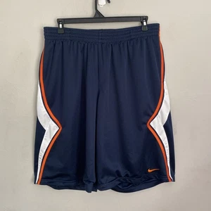 Vintage Nike Basketball Shorts Sz XXL Navy Blue Orange Uncompromising Excellence - Picture 1 of 14