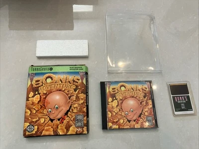 Bonk's Adventure TurboGrafx-16 Complete CIB Box Case Manual Game & Sleeve Tested - Image 1 of 4