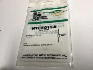 NTE5015A Diodo Zener NTE Electronics U.S.A. NOS NUOVO sigillato - Foto 1 di 2