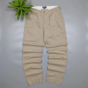 Pantalones chinos cónicos POLO RALPH LAUREN DE COLECCIÓN para hombre Chatfield beige informales W34 L34 - Imagen 1 de 21