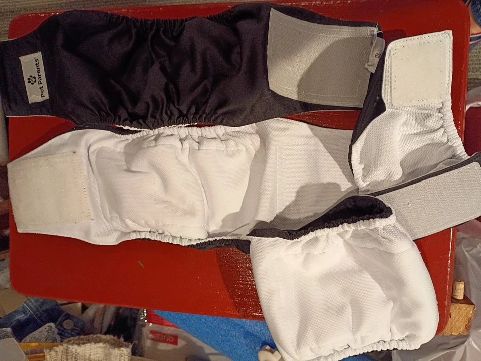 Juego de 3 bandas para el vientre de cachorro (pañales de tela para perro) Foto 1 de 1