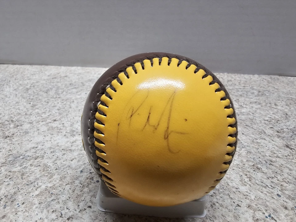Phil Nevin San Diego Padres MLB Autographed Baseball 2002 Fotoball No COA  - Image 1 of 4