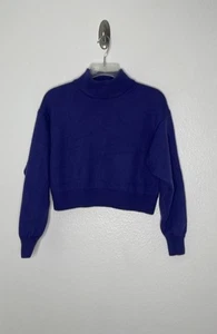 Aritzia Wilfred Free Harper Pullover Merinowolle Cropped Rollkragen Lila XS - Bild 1 von 7