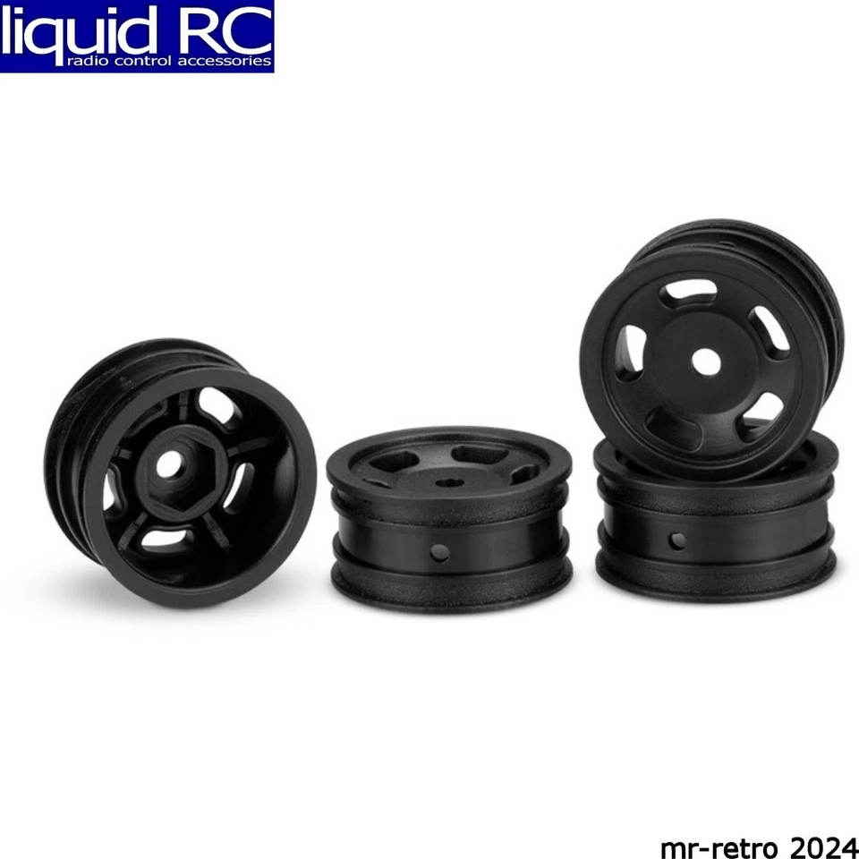 JConcepts 3431B Glide 5 – Axial SCX24 / 1inch Wheel Black (4Pcs)