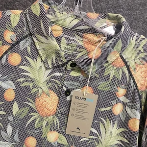 NWT Tommy Bahama IslandZone Polo Shirt XXL Tropical Pineapple Orange Print Beach - Picture 1 of 9